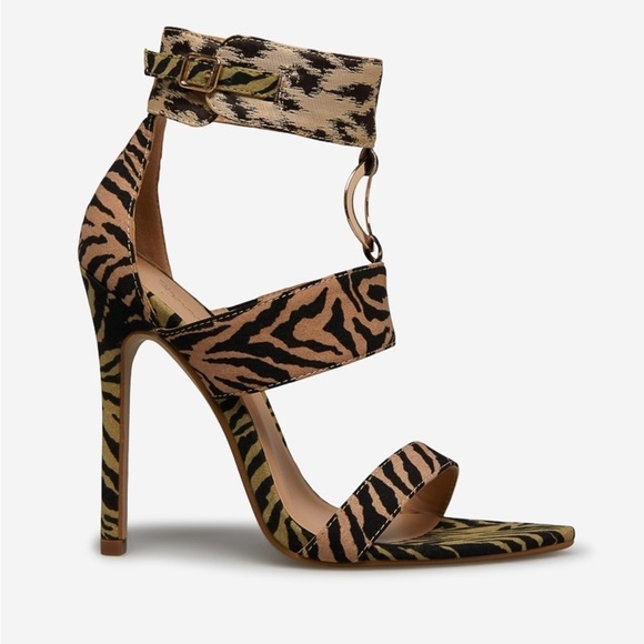 NEW Shoe Dazzle Roxxy Animal Print Tiger Stiletto High Heel Sandal US 6 - Picture 2 of 5